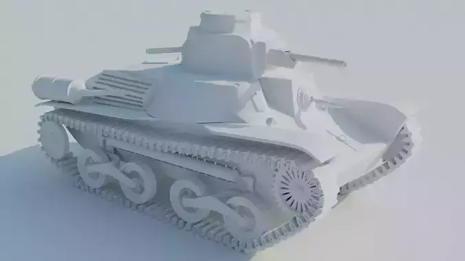 Type 94 tankette Low-poly 3D model