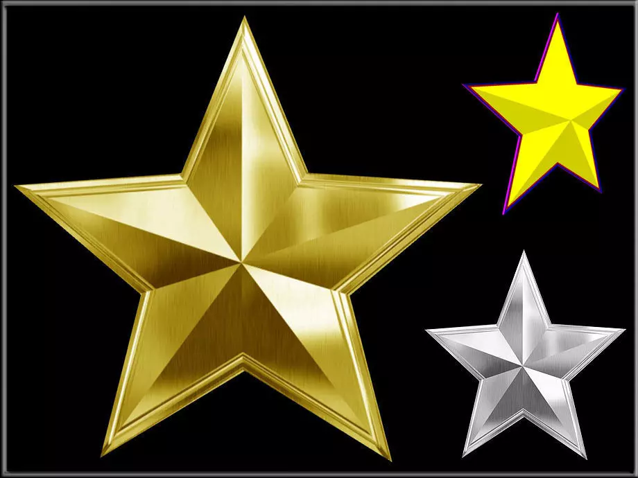 Metal Star Low-poly 3D model