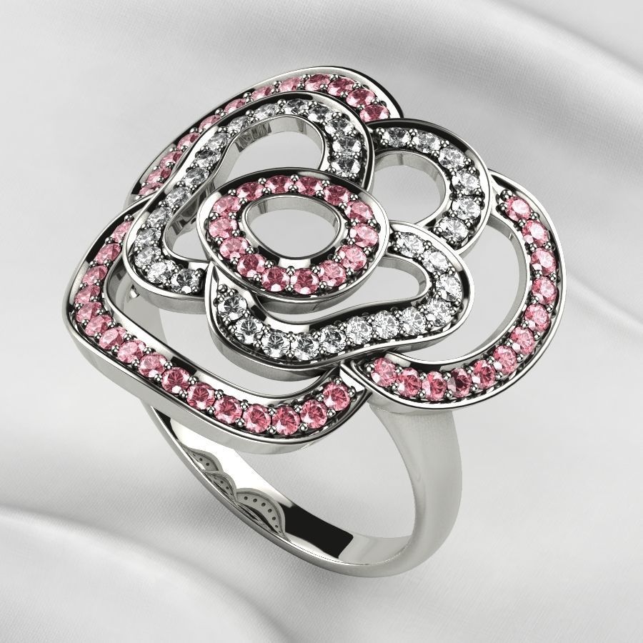 Rose Gold Ring 3D print model_9