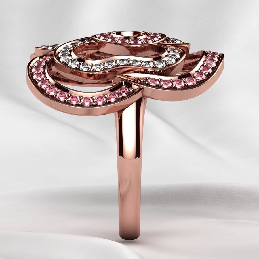 Rose Gold Ring 3D print model_24