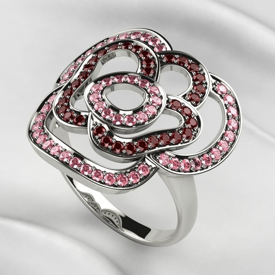 Rose Gold Ring 3D print model_11