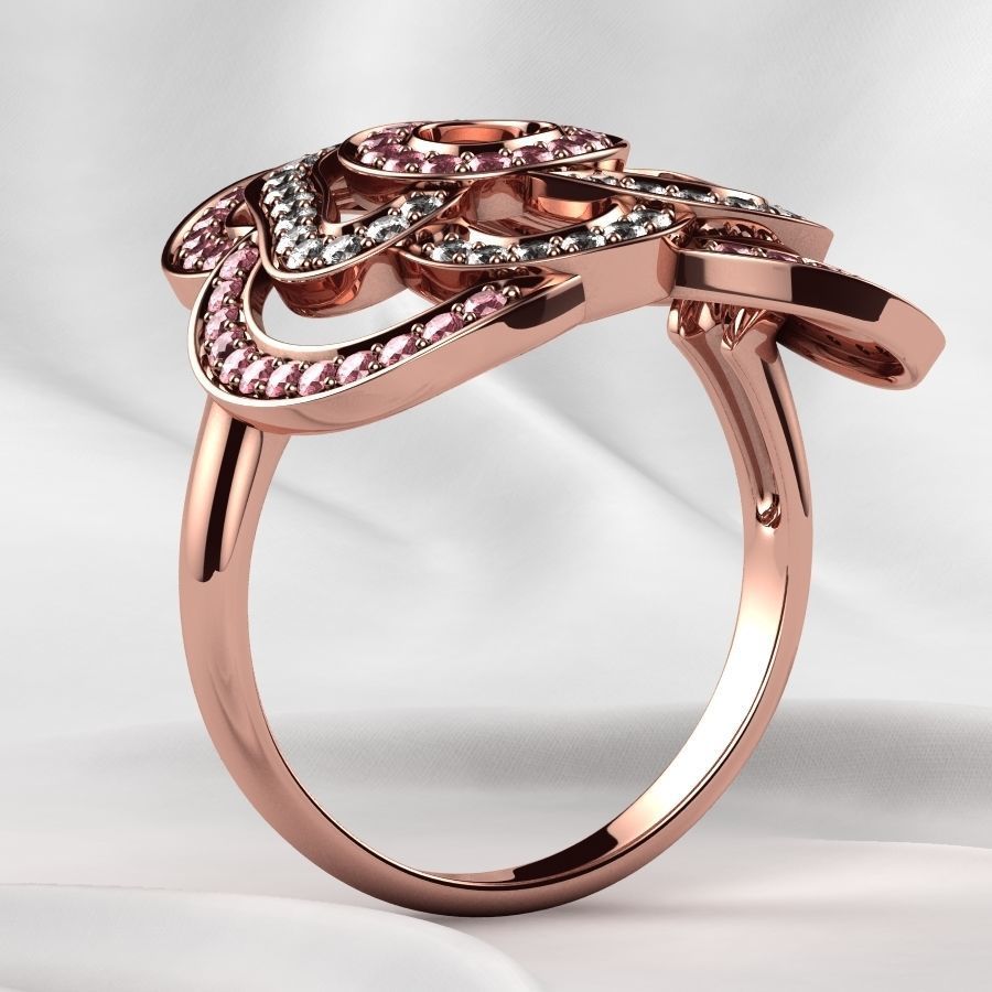 Rose Gold Ring 3D print model_20