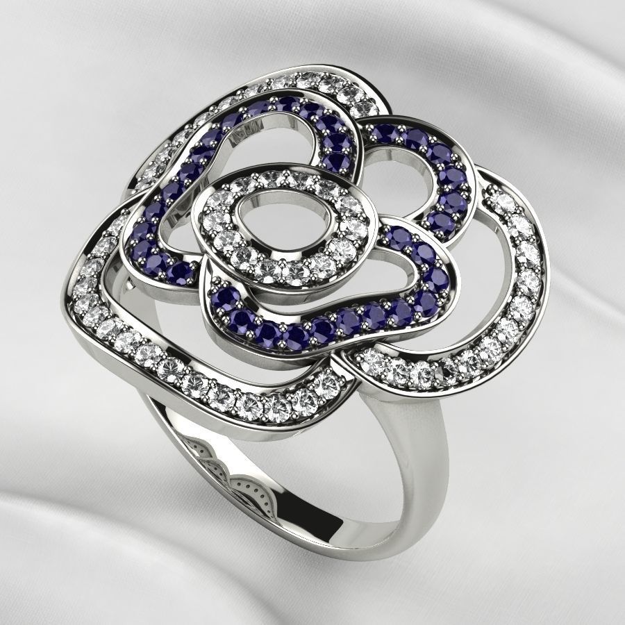 Rose Gold Ring 3D print model_10