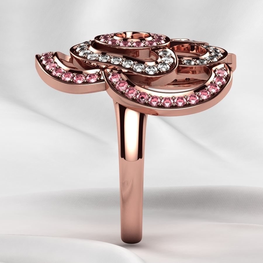 Rose Gold Ring 3D print model_18