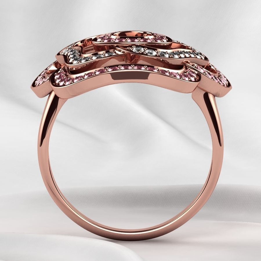 Rose Gold Ring 3D print model_27