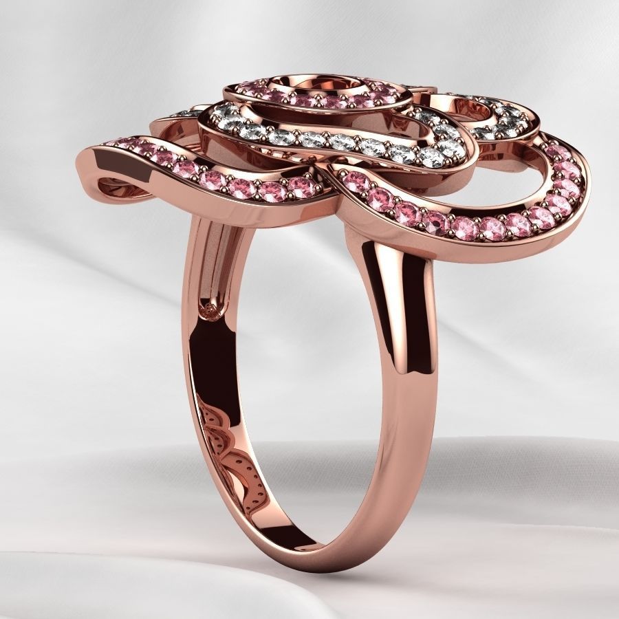 Rose Gold Ring 3D print model_17