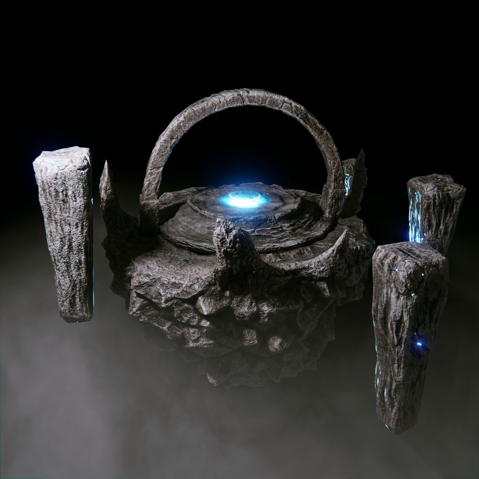 Portal for games Low-poly 3D model_3