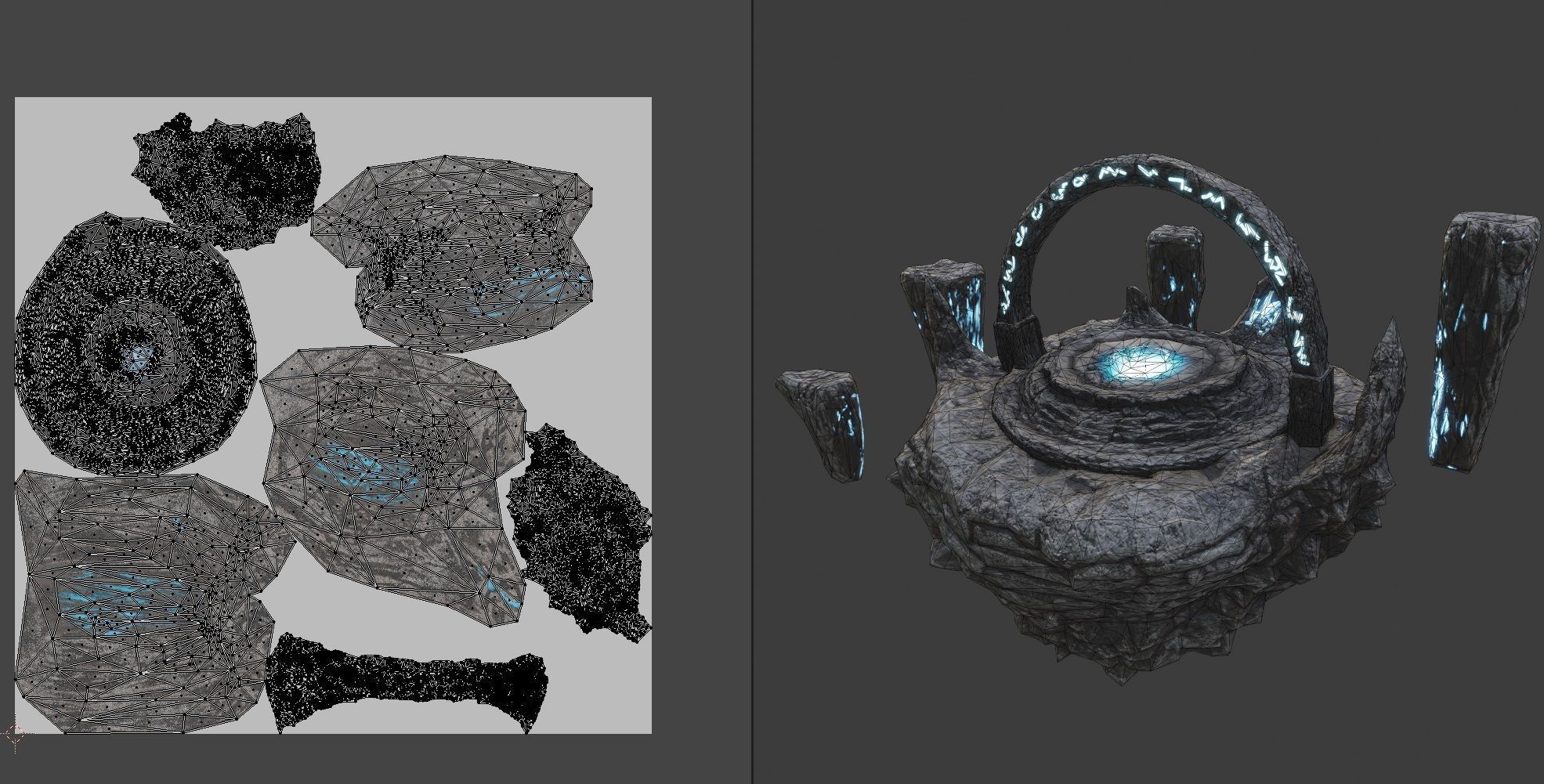 Portal for games Low-poly 3D model_4