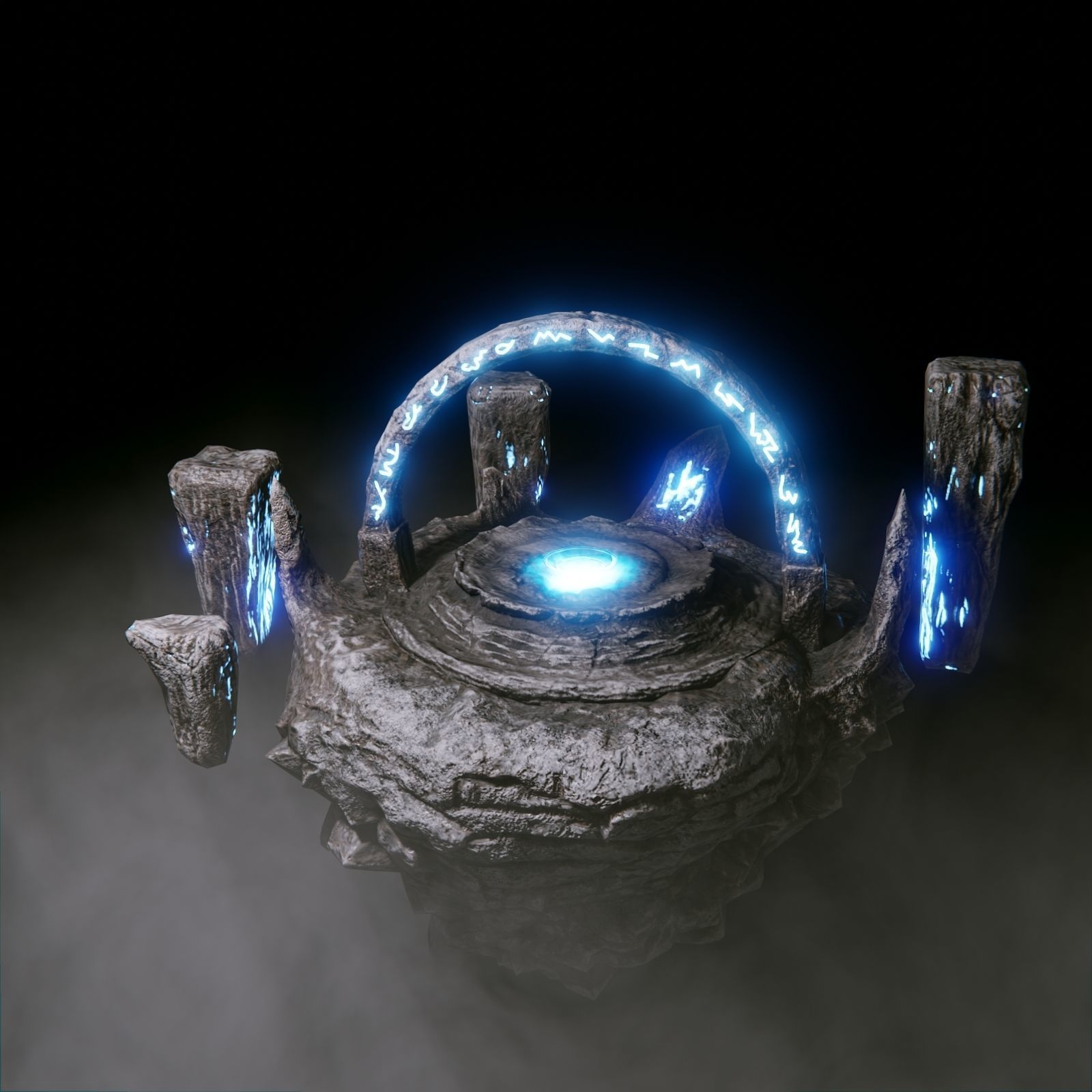 Portal for games Low-poly 3D model_1