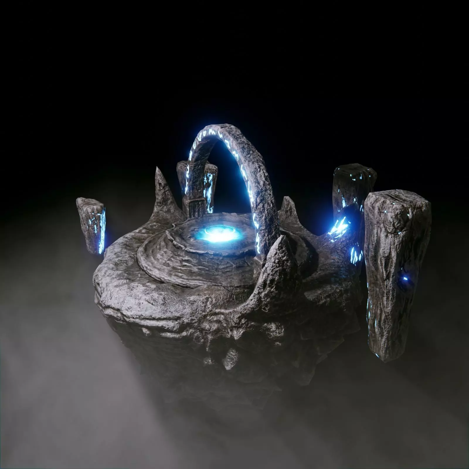 Portal for games Low-poly 3D model_0