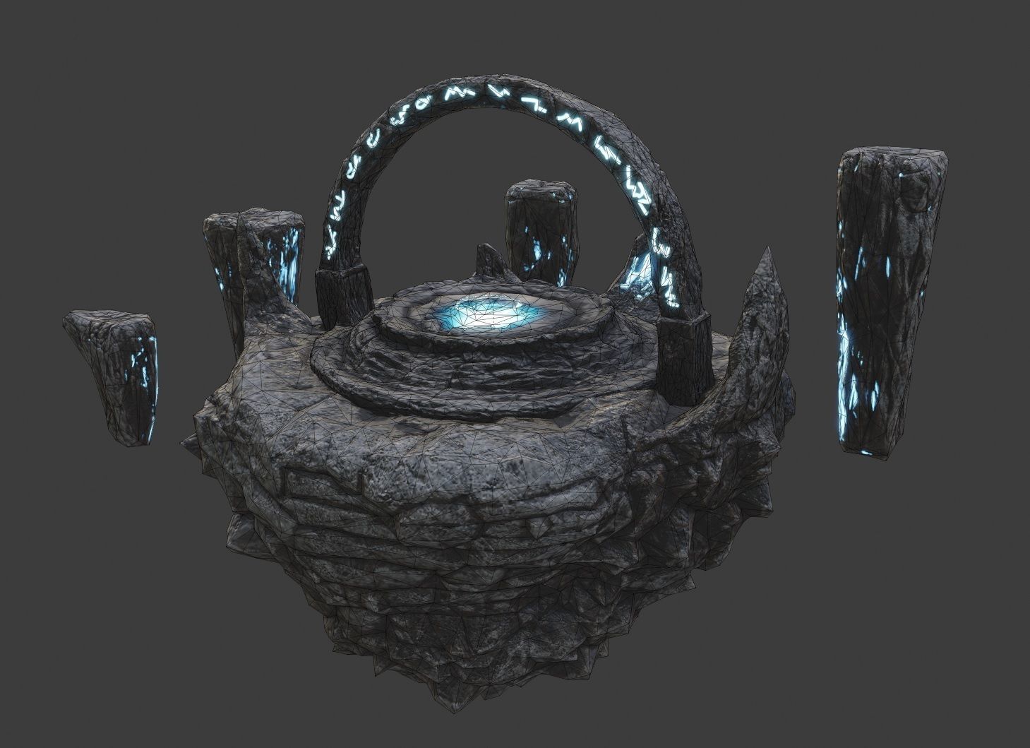 Portal for games Low-poly 3D model_5