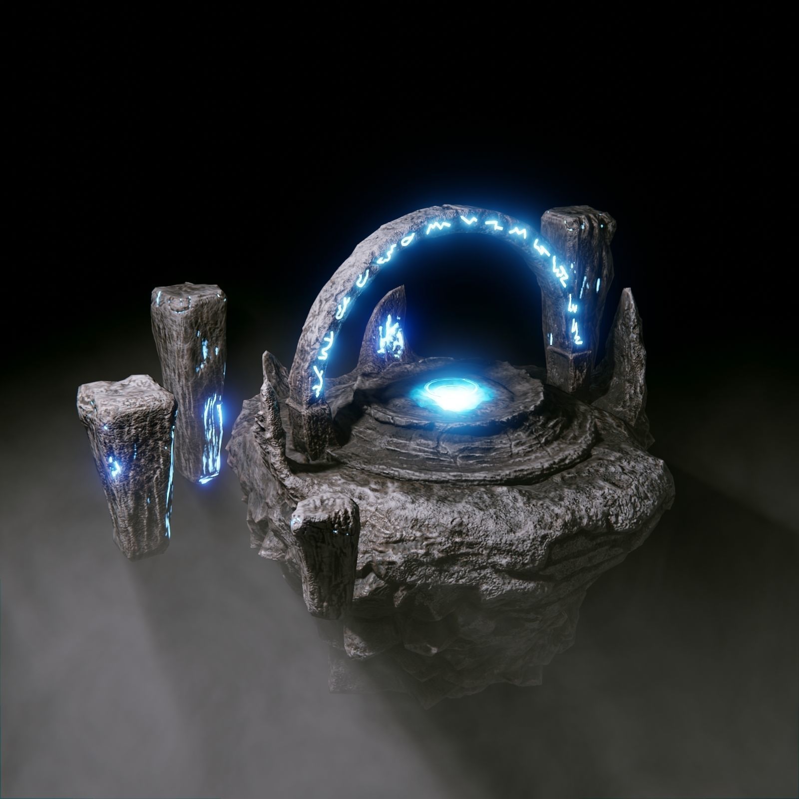 Portal for games Low-poly 3D model_2