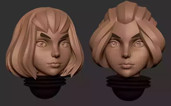 Anime set of Space nuns alternative heads 