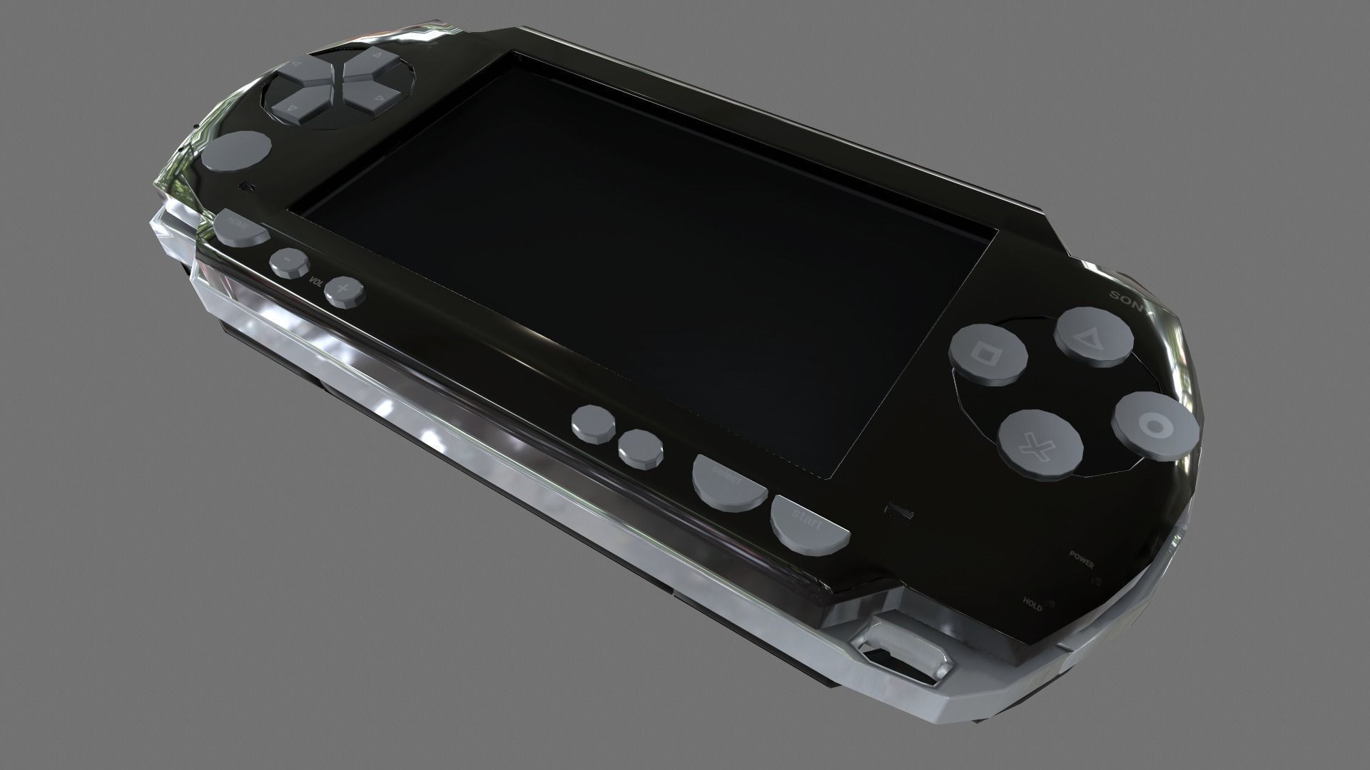 PSP model game console Low-poly 3D model_3
