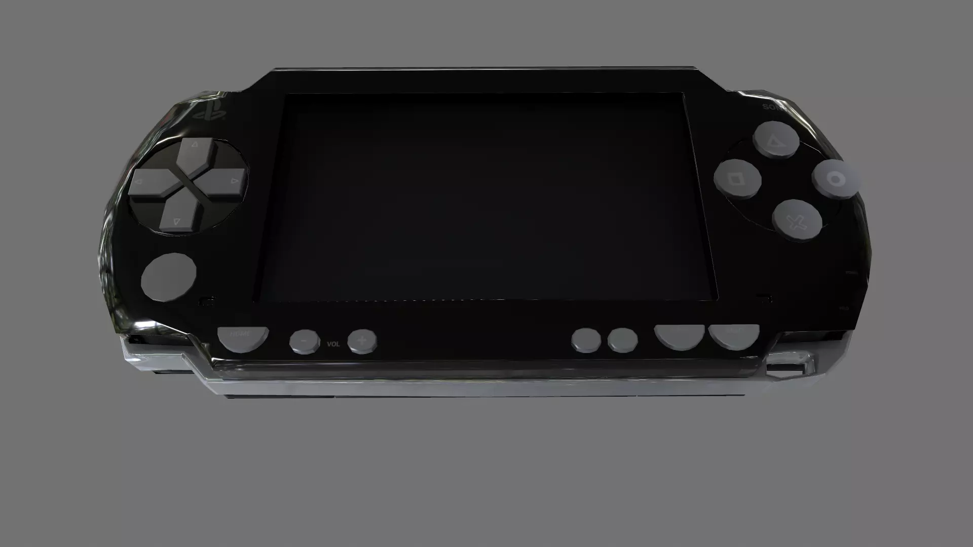PSP model game console Low-poly 3D model_0