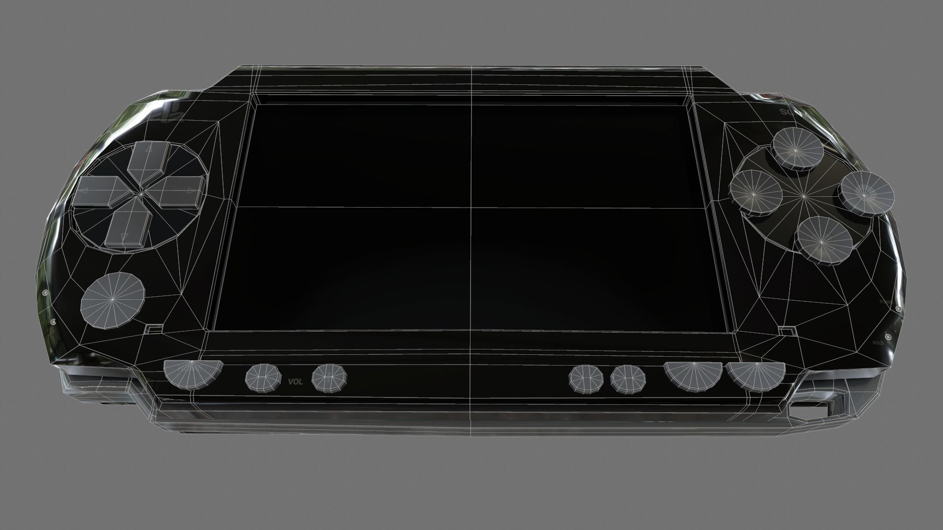 PSP model game console Low-poly 3D model_8