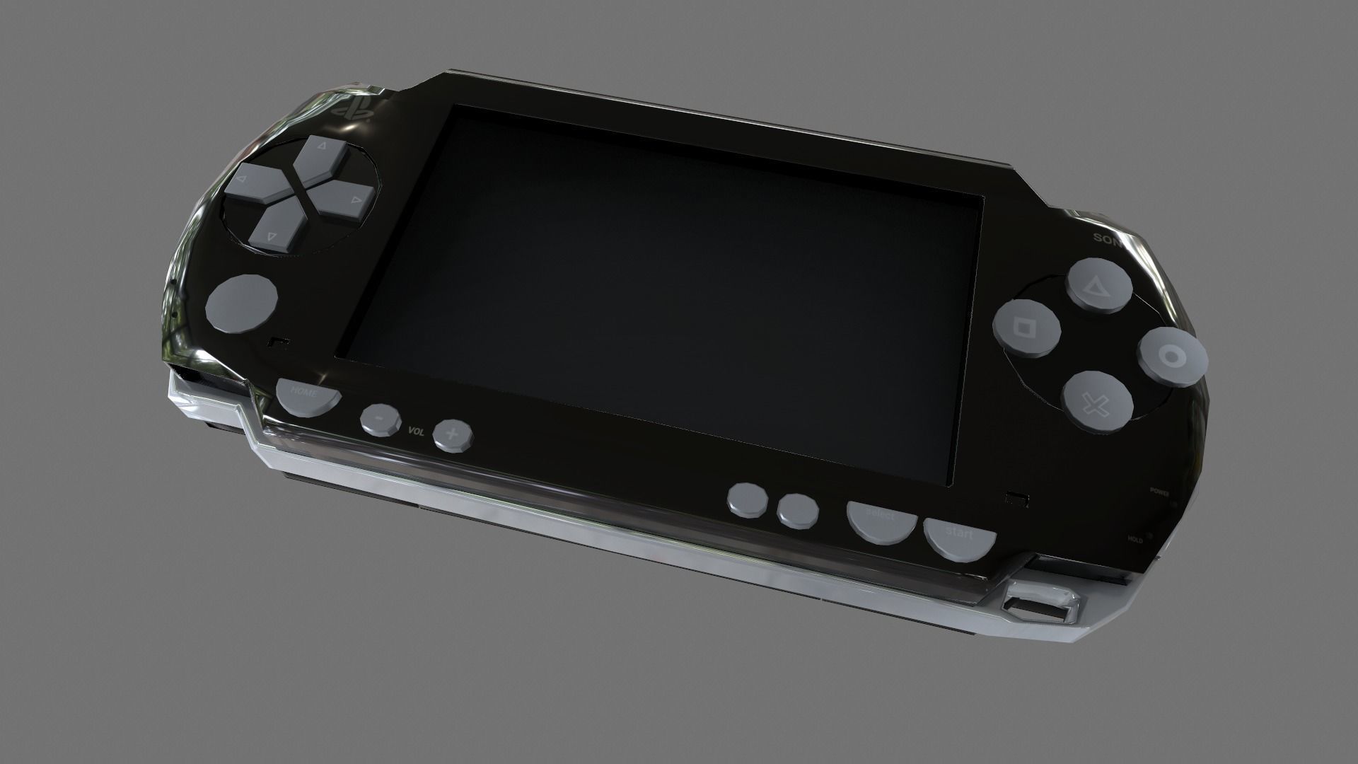 PSP model game console Low-poly 3D model_4