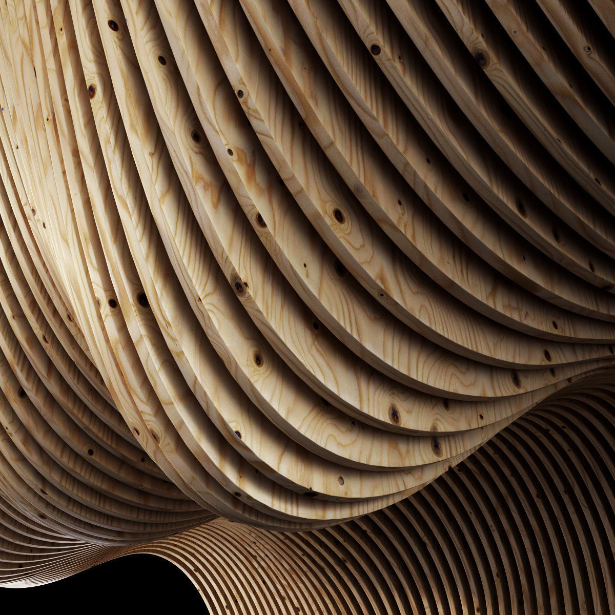 Parametric Big wall n1 part hall 3D model_7