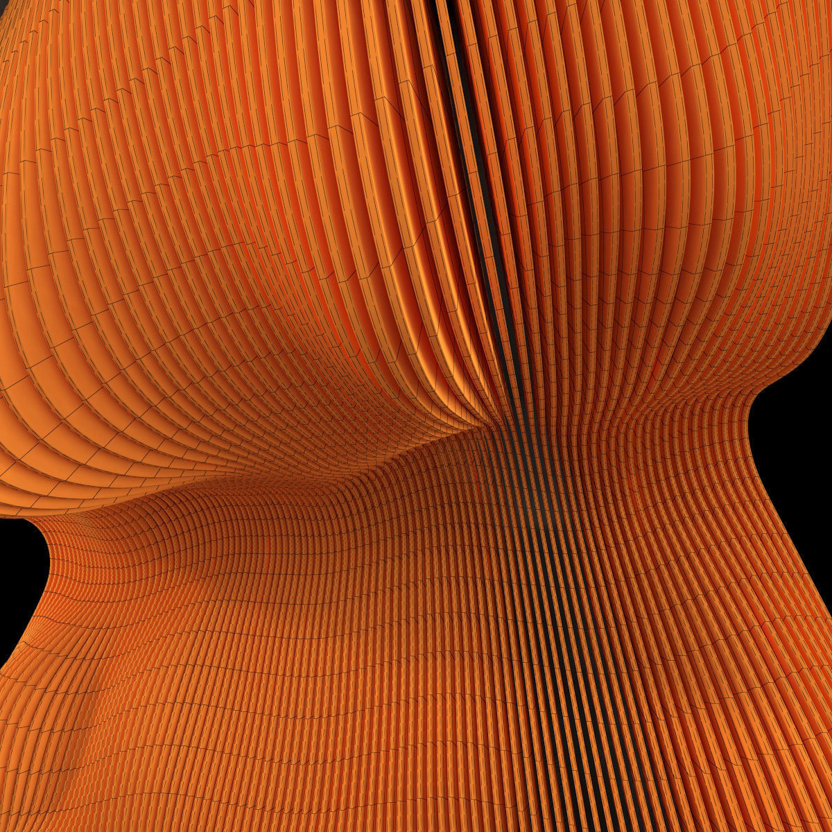 Parametric Big wall n1 part hall 3D model_15