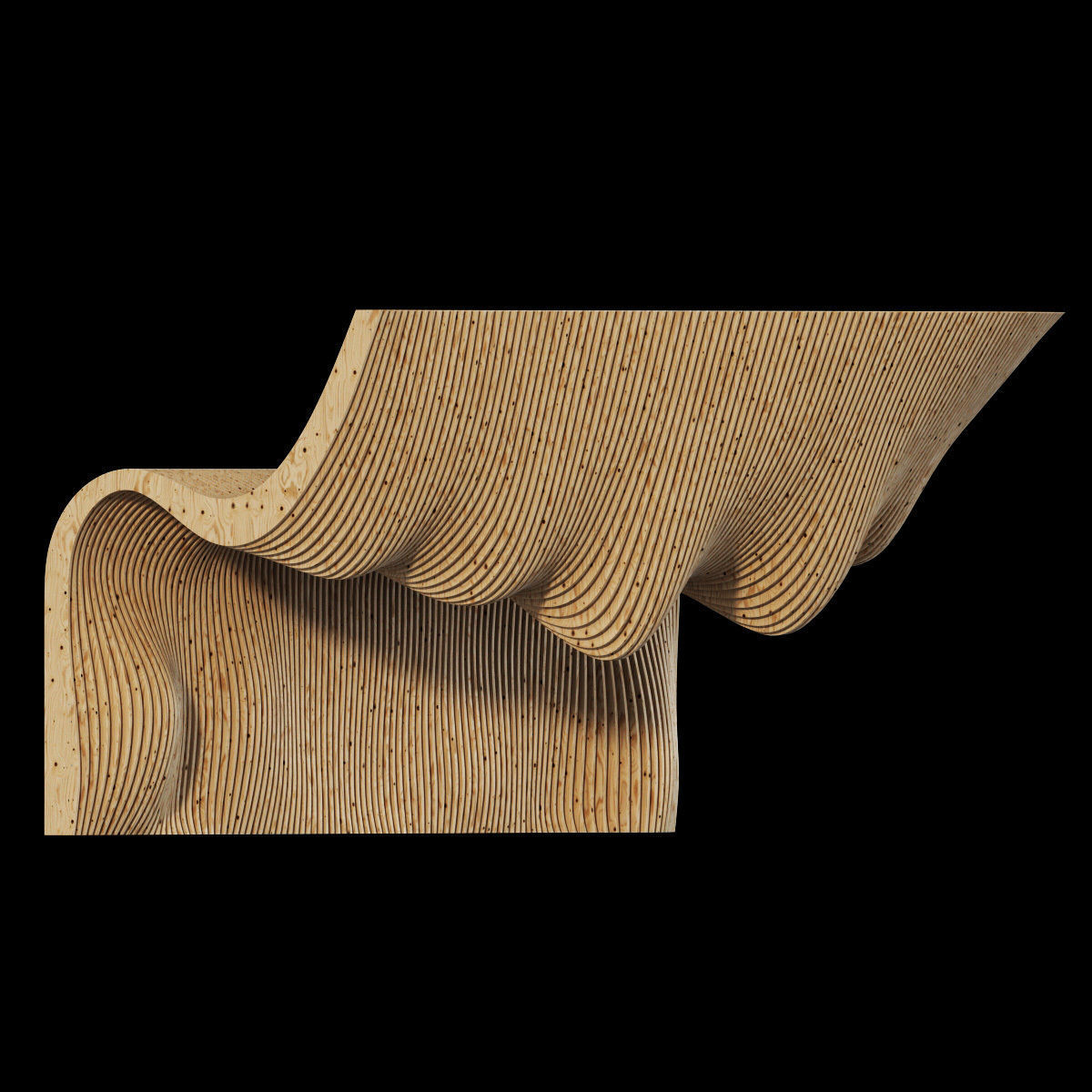 Parametric Big wall n1 part hall 3D model_9