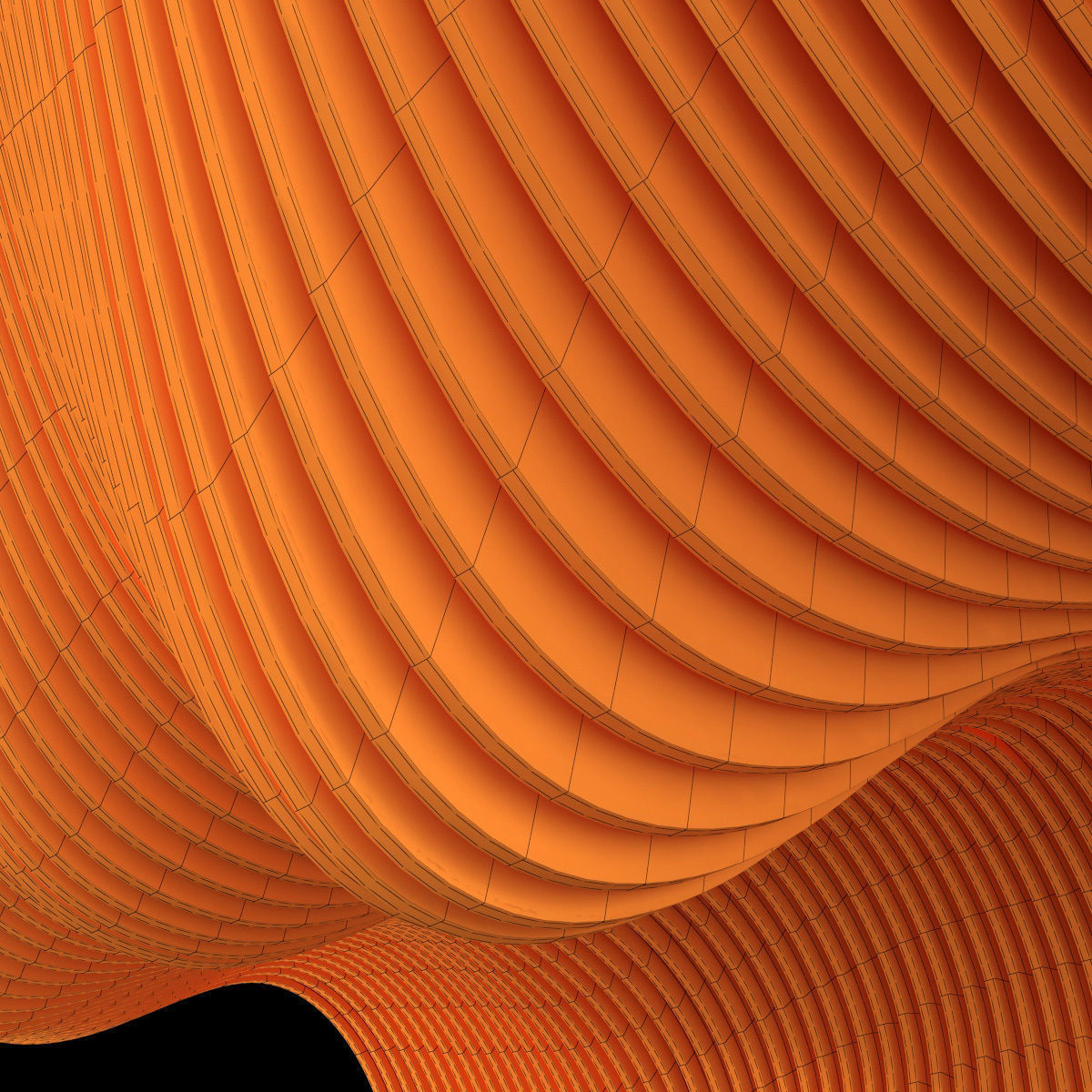 Parametric Big wall n1 part hall 3D model_17