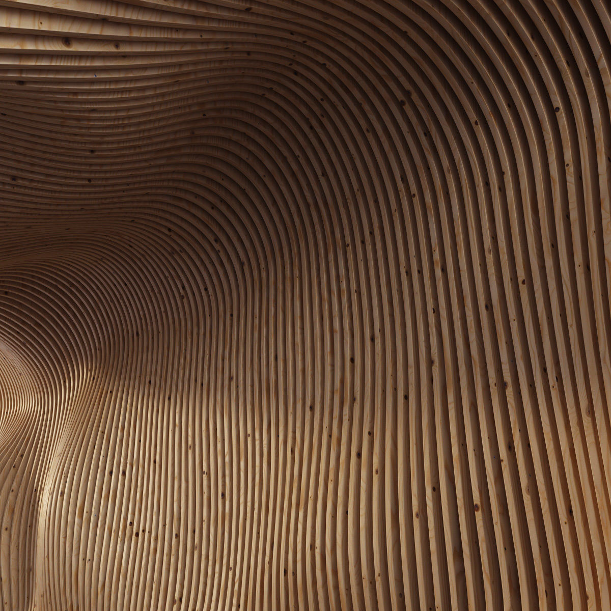 Parametric Big wall n1 part hall 3D model_1