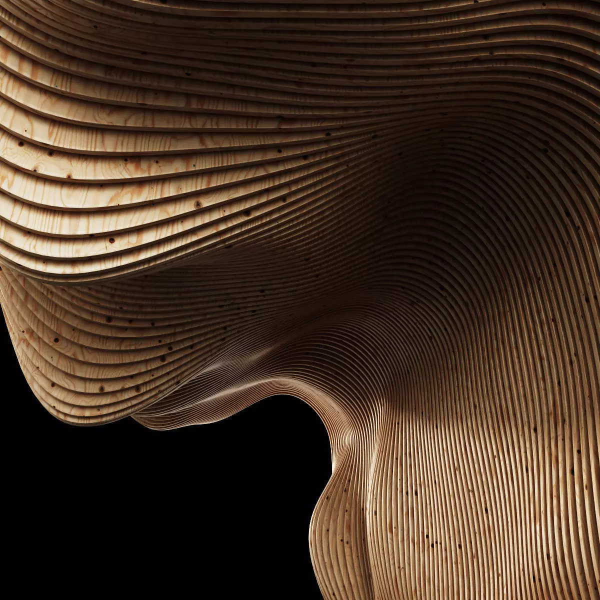 Parametric Big wall n1 part hall 3D model_0