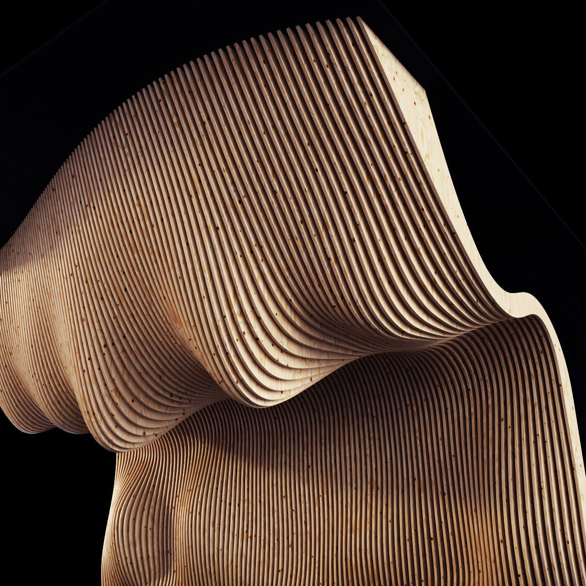 Parametric Big wall n1 part hall 3D model_6