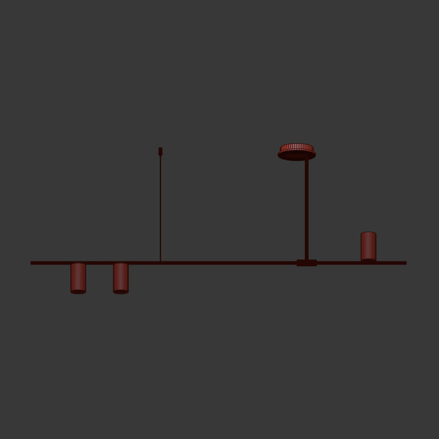 Tribes Linear Pendant 3D model_4