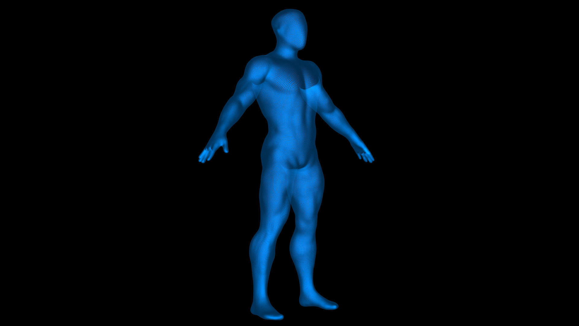 Faceless BaseMesh Man 3D model_1