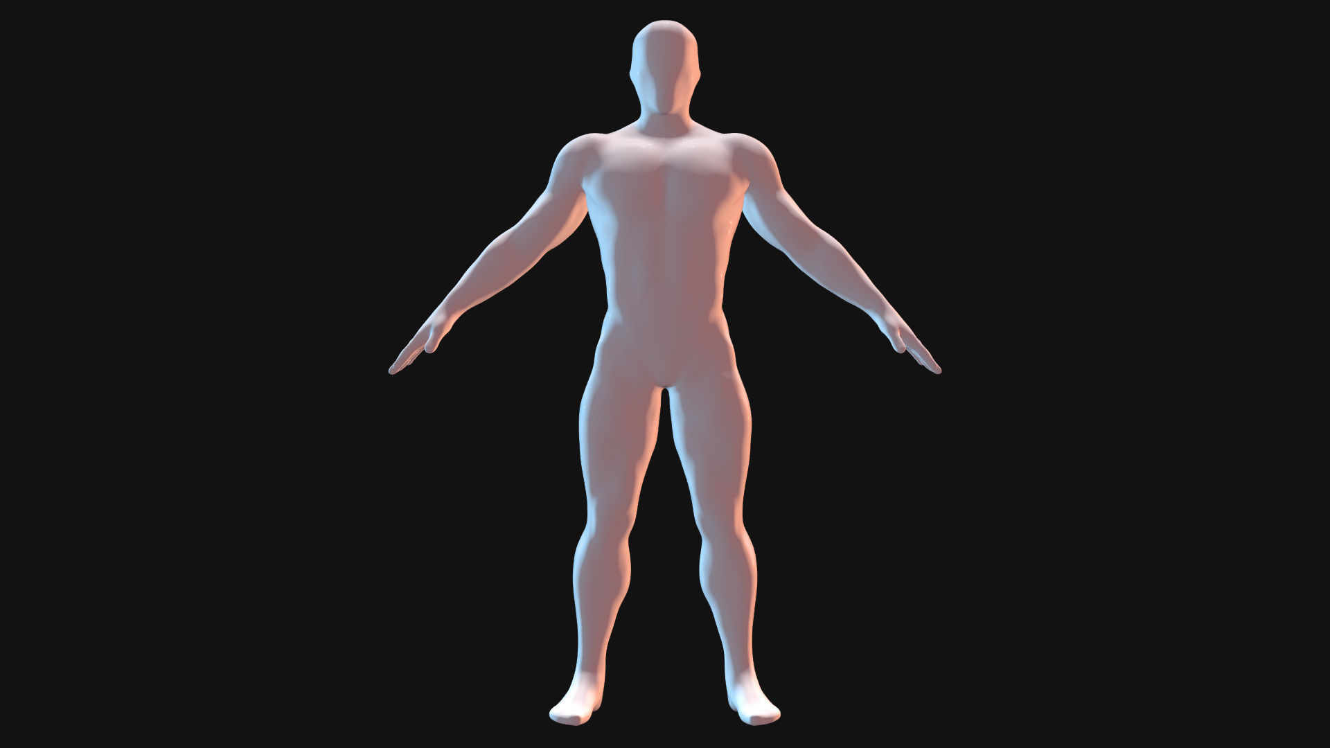 Faceless BaseMesh Man 3D model_3