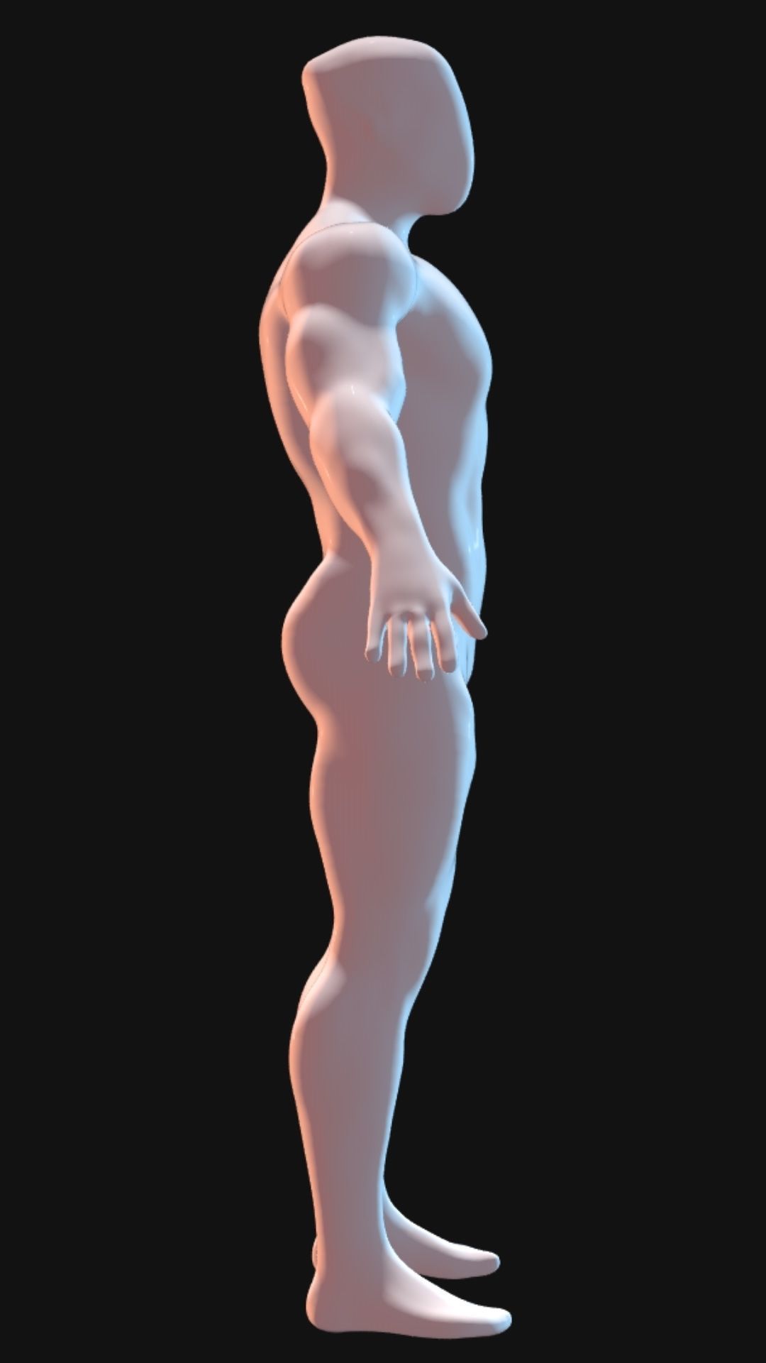 Faceless BaseMesh Man 3D model_4
