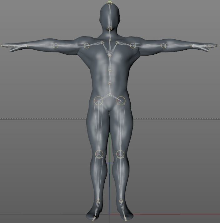 Faceless BaseMesh Man 3D model_6