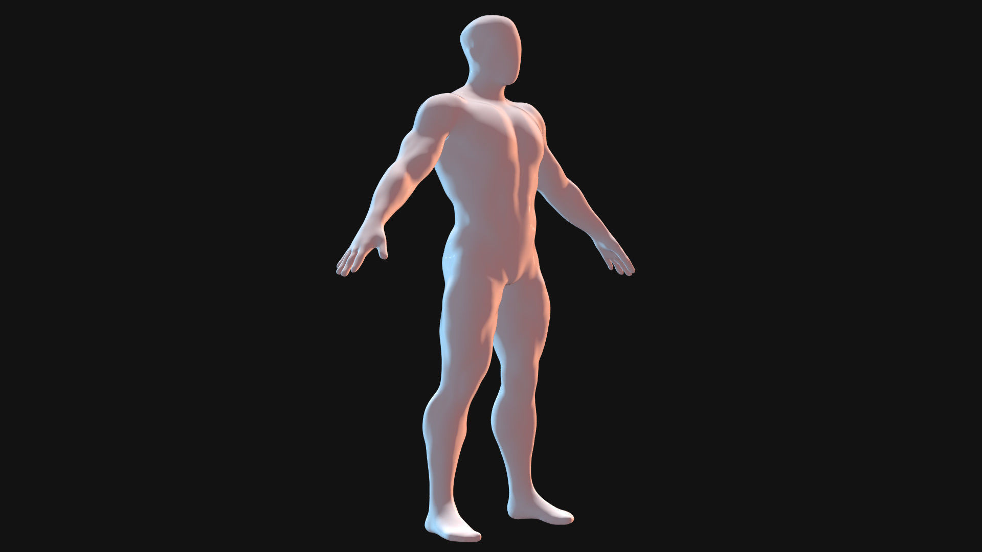Faceless BaseMesh Man 3D model_2