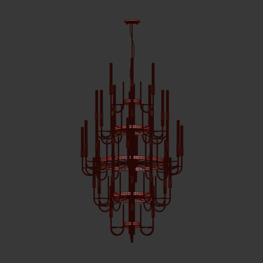 Gala Chandelier luxxu 3D model_4