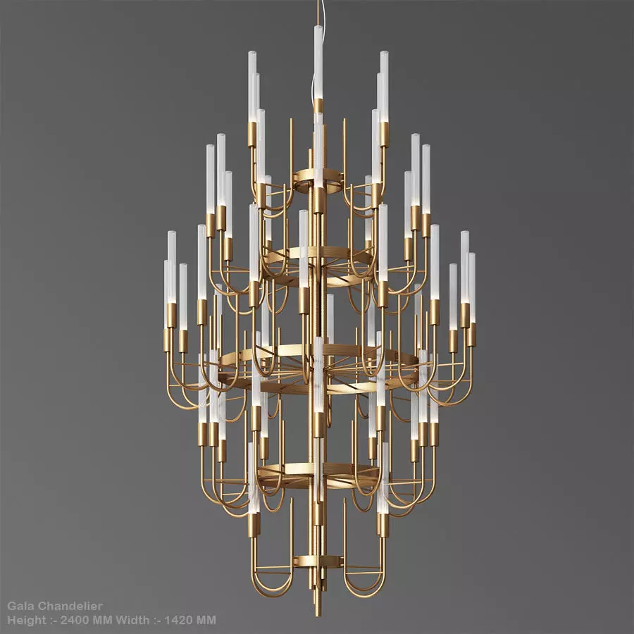 Gala Chandelier luxxu 3D model_0