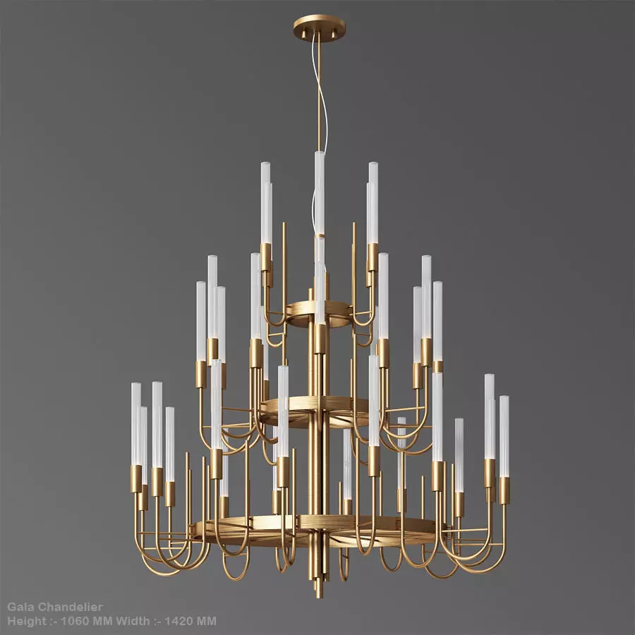 Luxxu Gala Suspension Chandelier 3D model_0