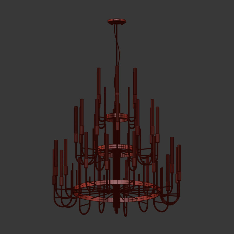 Luxxu Gala Suspension Chandelier 3D model_4