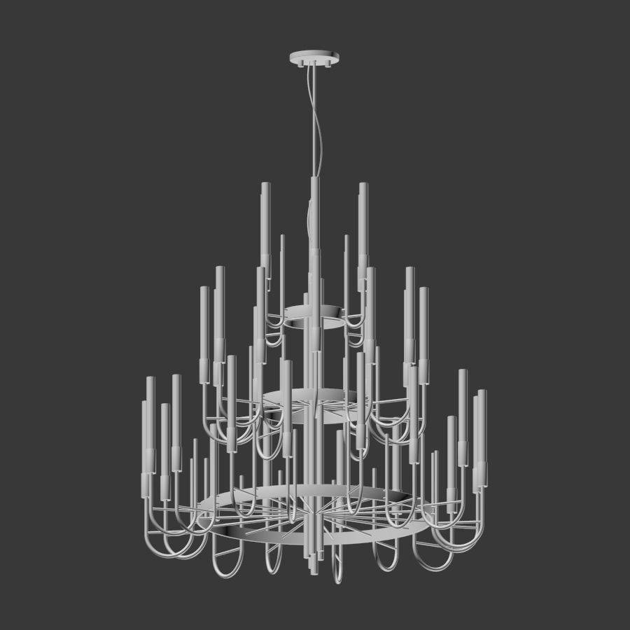 Luxxu Gala Suspension Chandelier 3D model_3