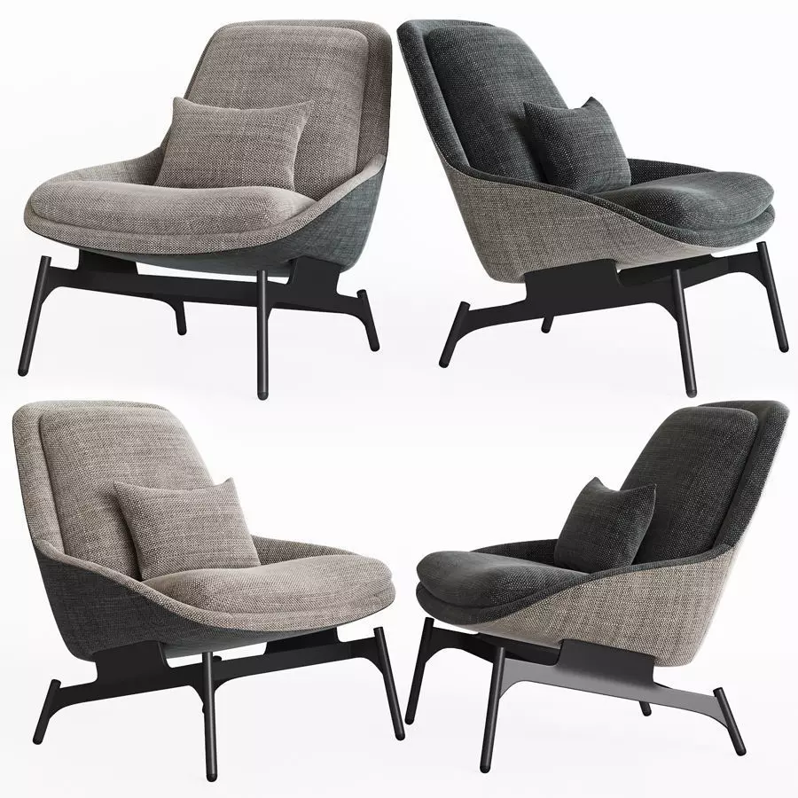 Field Lounge Chair Modern Lounge Chair Blu Dot 3D model