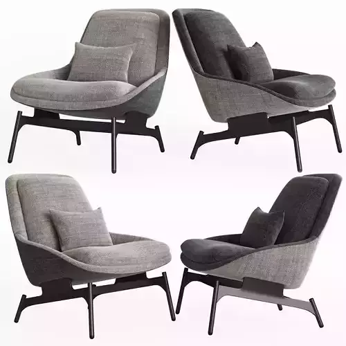 Field Lounge Chair Modern Lounge Chair Blu Dot 3D model