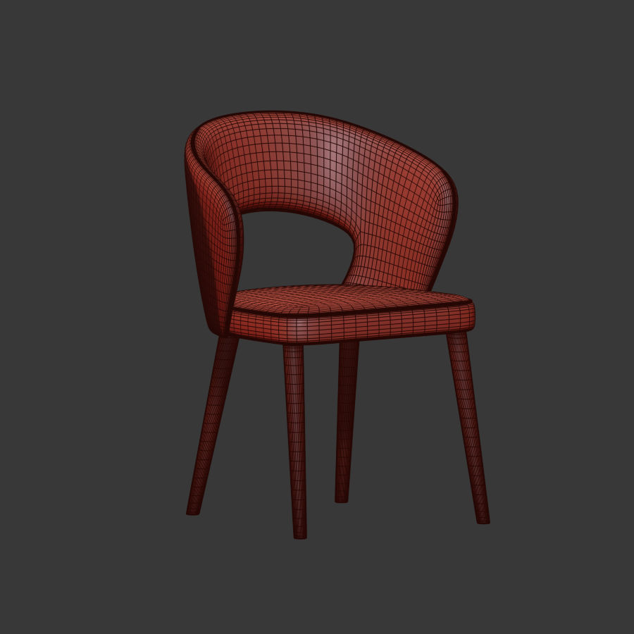 Darford Open Back Armchair 3D model_4