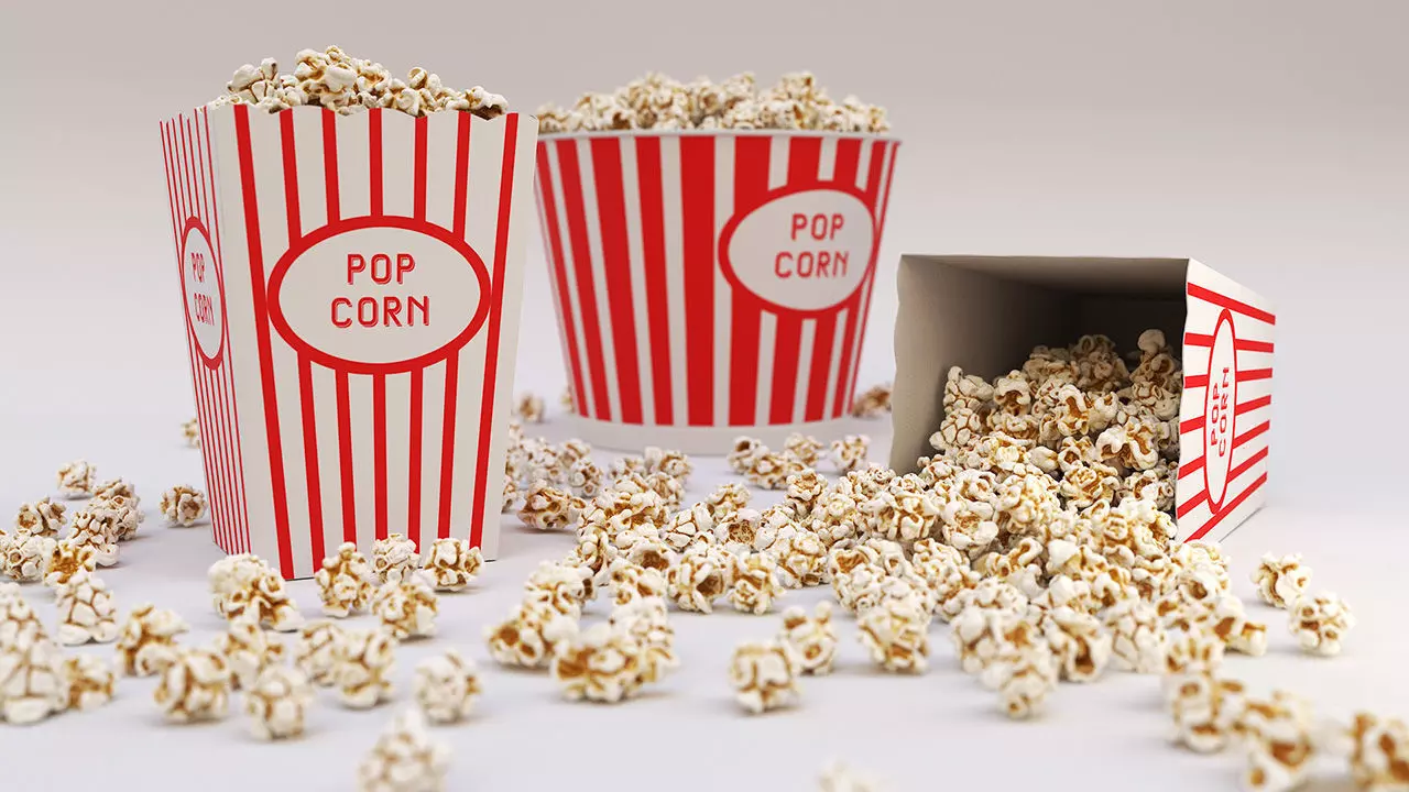 Popcorn Set 3d model in box 3D model
