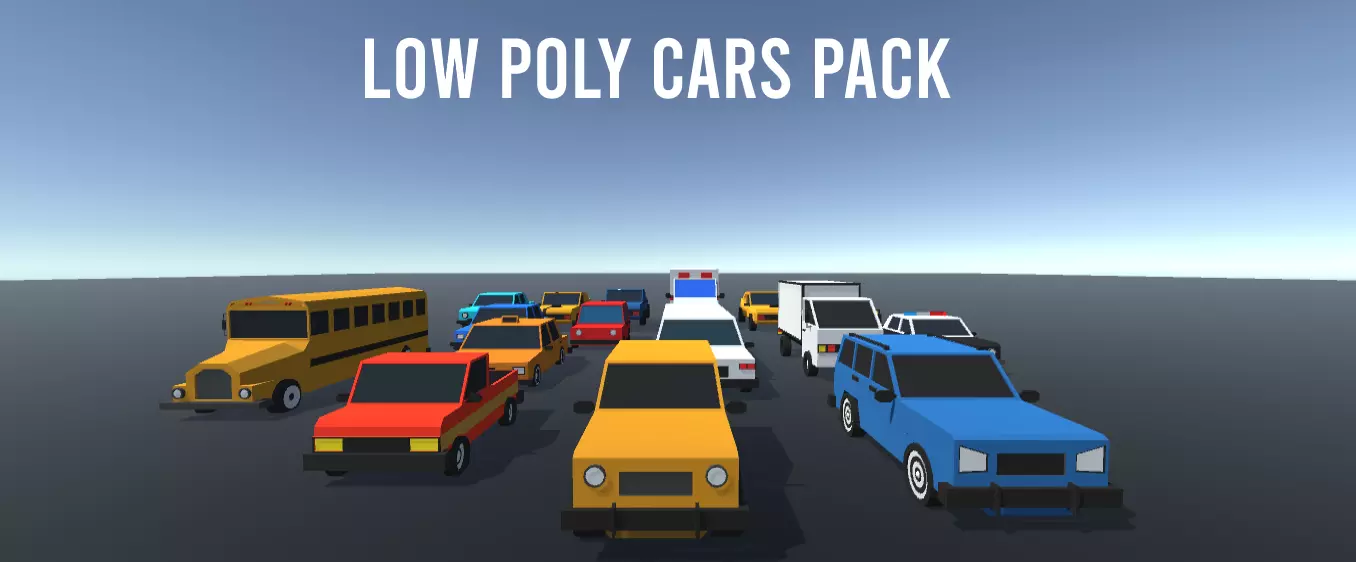Low Poly Cars Pack Low-poly 3D model