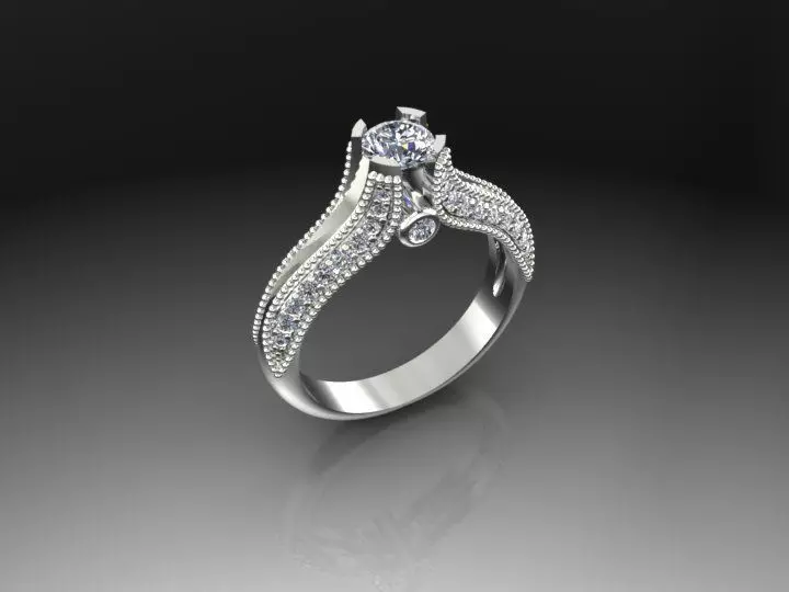 Engagement ring N - 196 3D print model_0