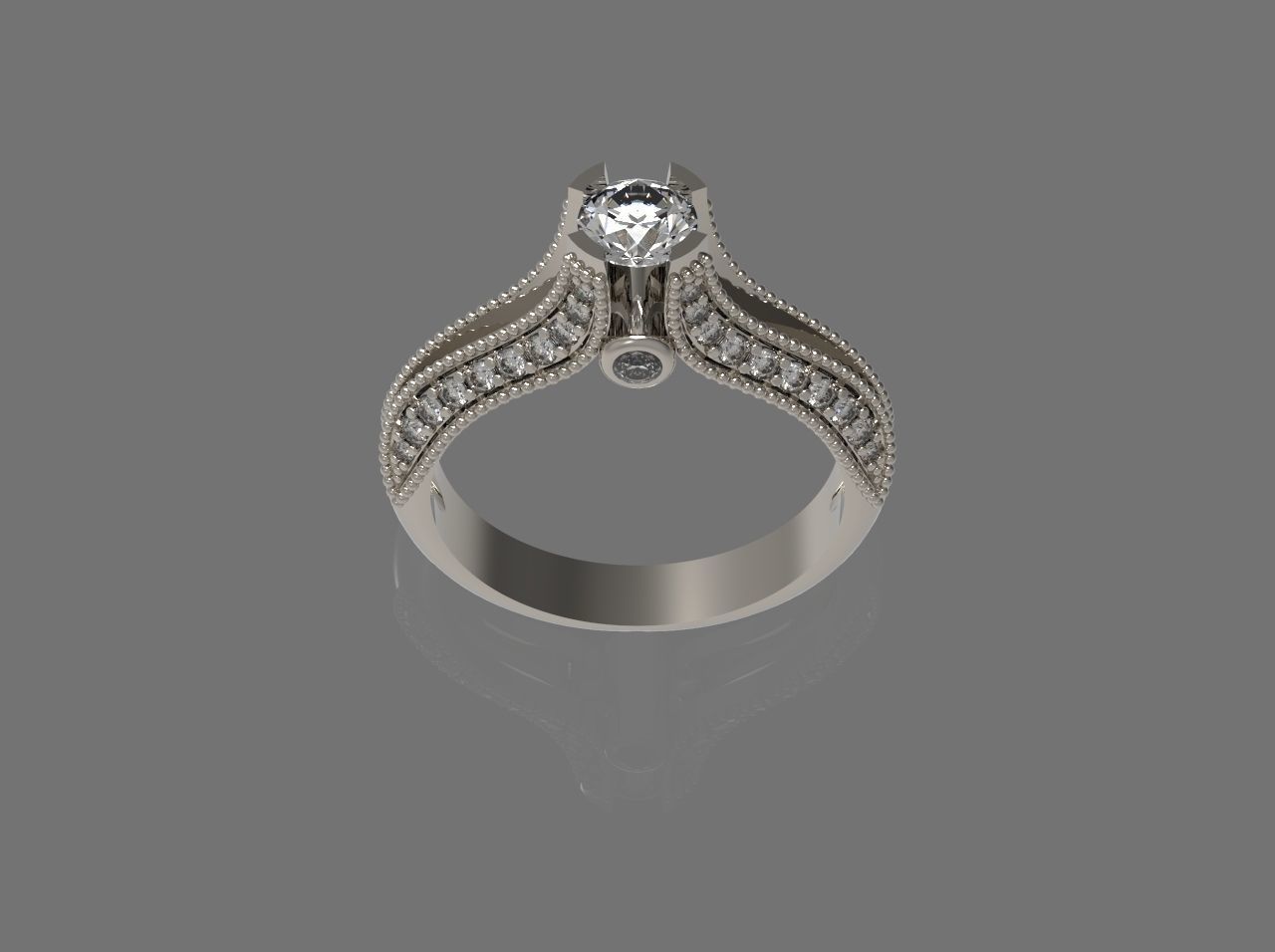  Engagement ring N - 196 3D print model_3