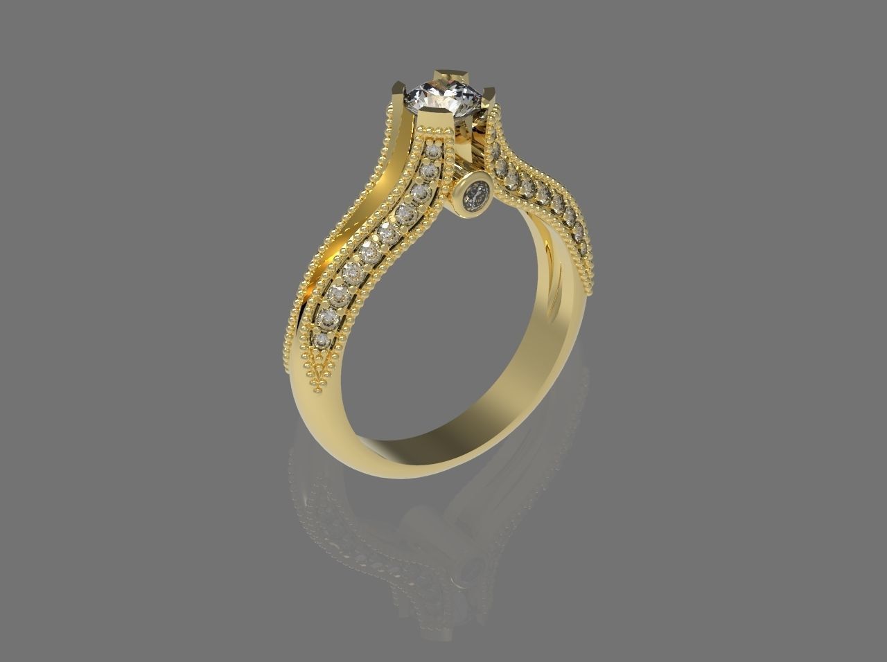  Engagement ring N - 196 3D print model_2