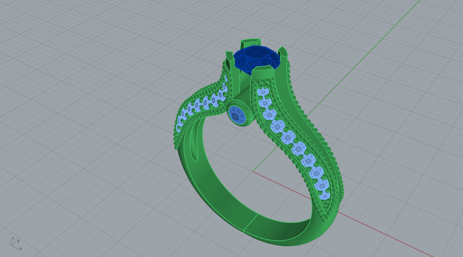  Engagement ring N - 196 3D print model_9