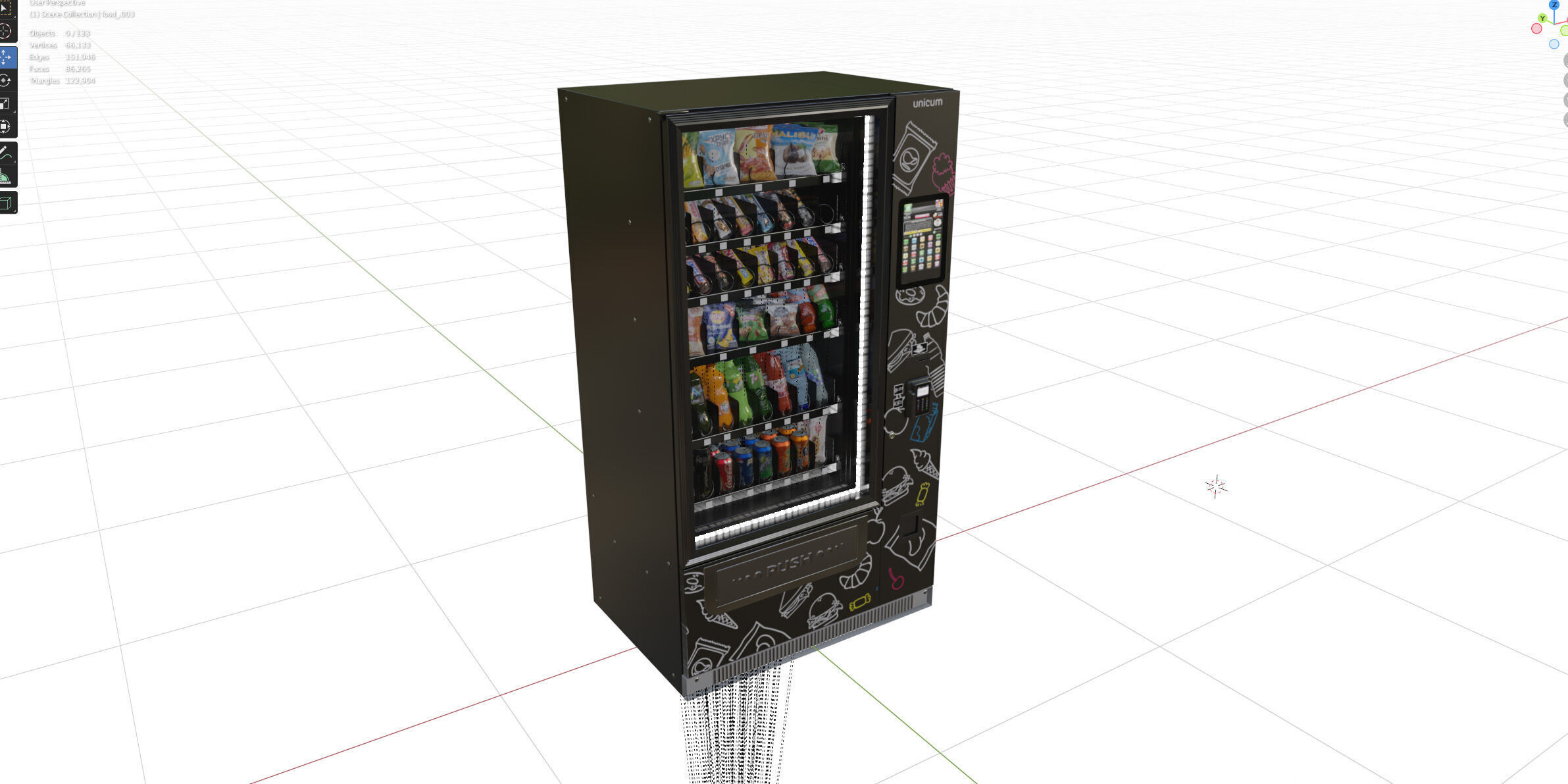 Unicum Rosso Foodbox TOUCH TO GO  3D model_7