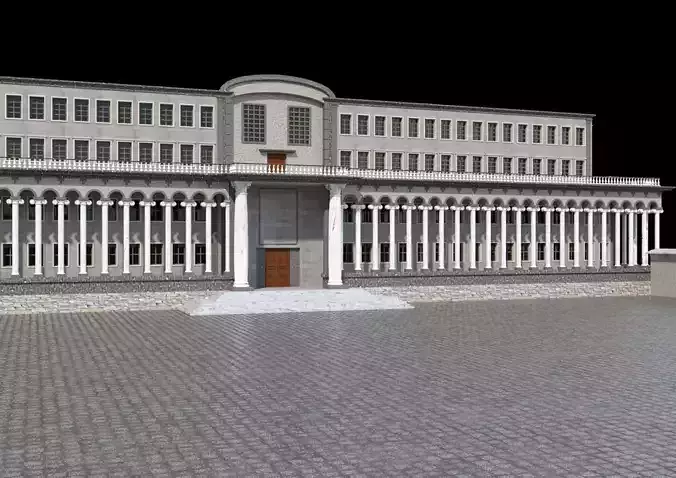 building roman temple 3D model